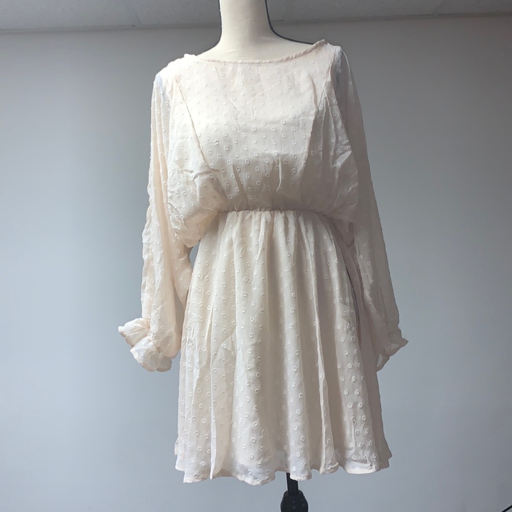 NWOT Lumiere Swiss Dot Long Sleeve Dress